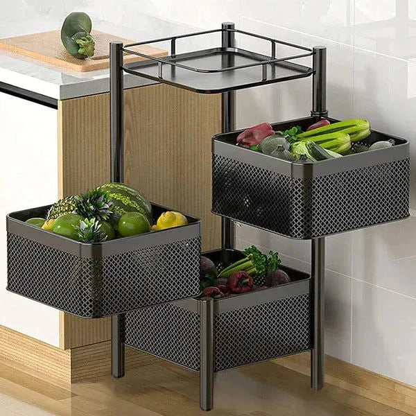 Counter Top Vegetable Metal Trolley By Dukaanwali - Dukaanwali