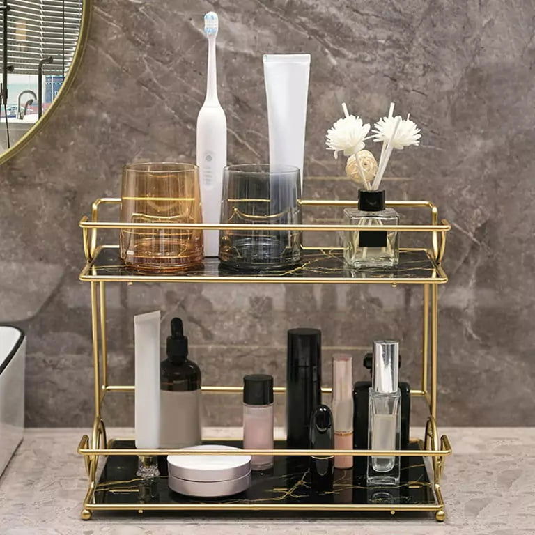 Curvy Design 2 Tier Shelf Organizer - Dukaanwali