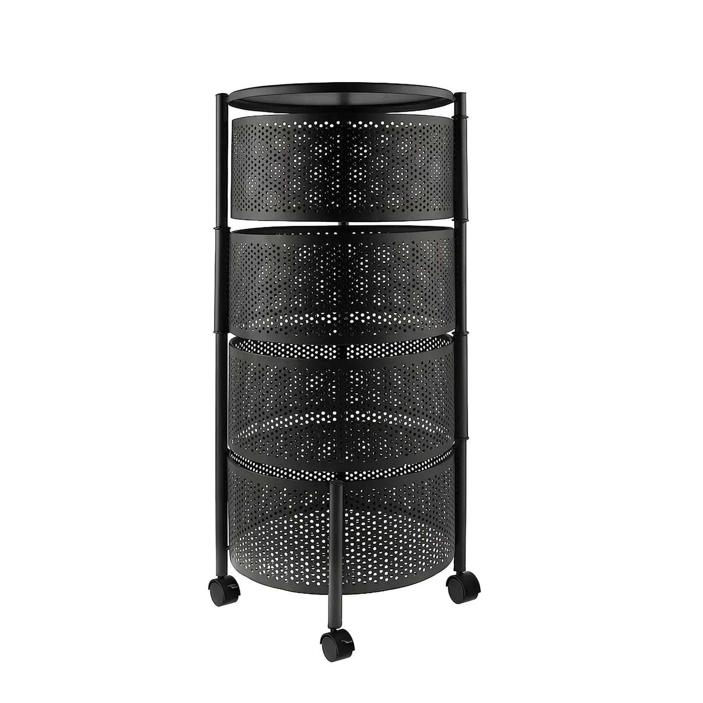 Premium Round Metal Trolley Dukaanwali - Dukaanwali