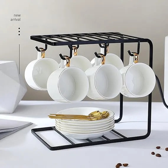 6 Mug Stand – Tea & Coffee Cup Holder for Home & Office