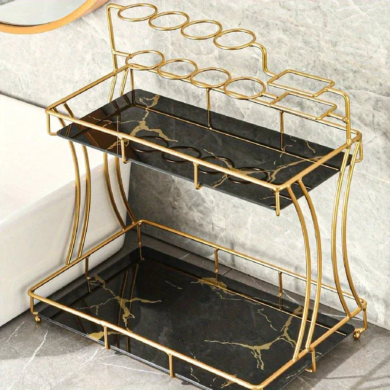 2 Tier Bathroom Vanity Organizer – Makeup & Skincare Shelf
