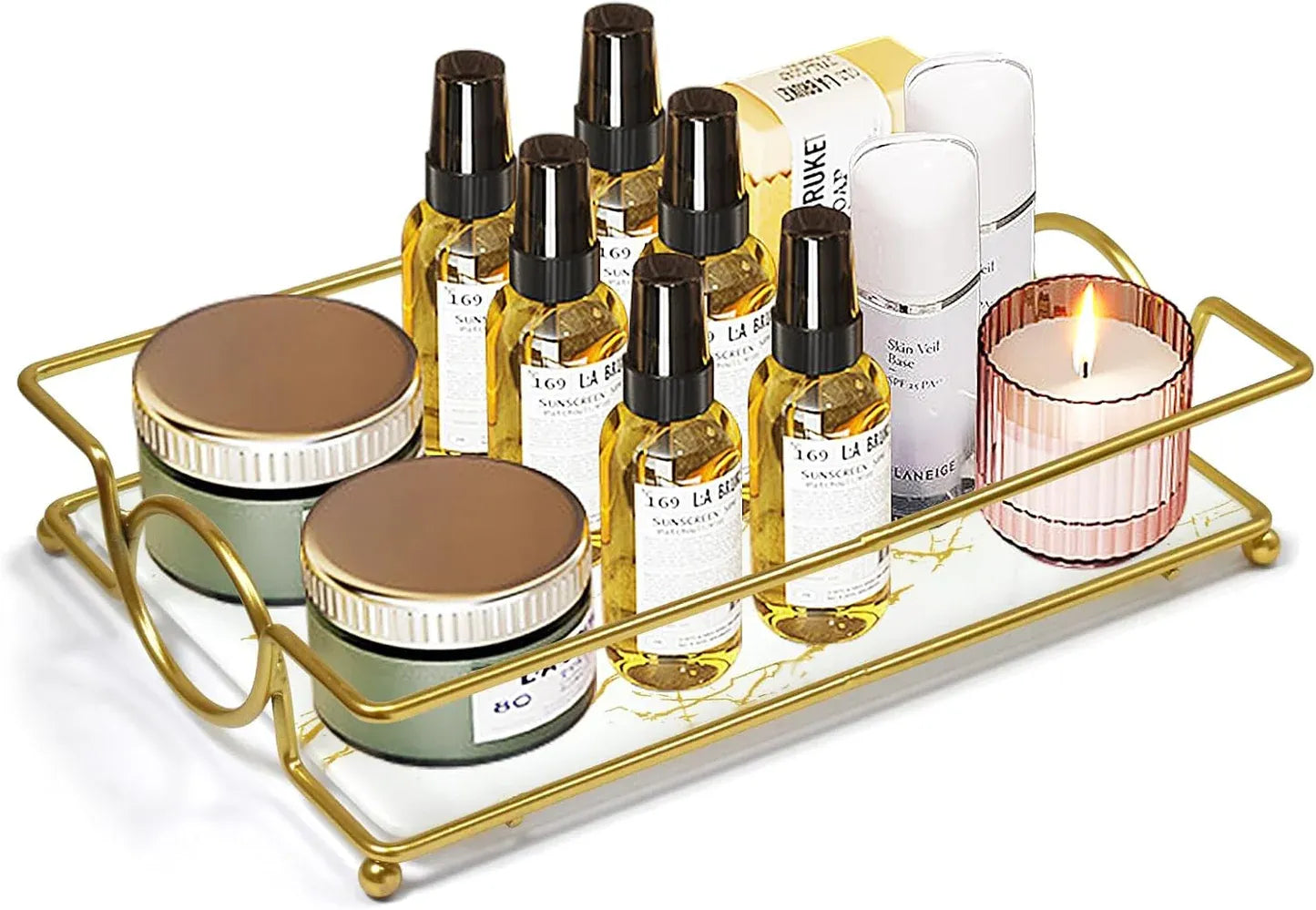 Decorative Vanity Tray for Skincare, Perfumes & Essentials