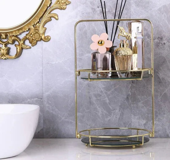 Round Wire Vanity Organizer Rack for Dresser – Multipurpose Stand