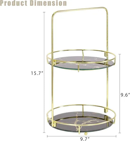 Round Wire Vanity Organizer Rack for Dresser – Multipurpose Stand
