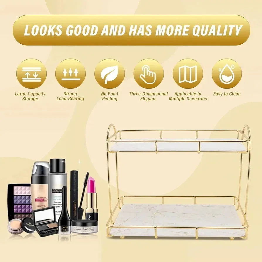 2 layer luxury Cosmetic Organizer - Dukaanwali