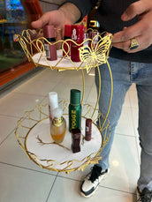 2 tier heart Organizer with butterfly charms - Dukaanwali