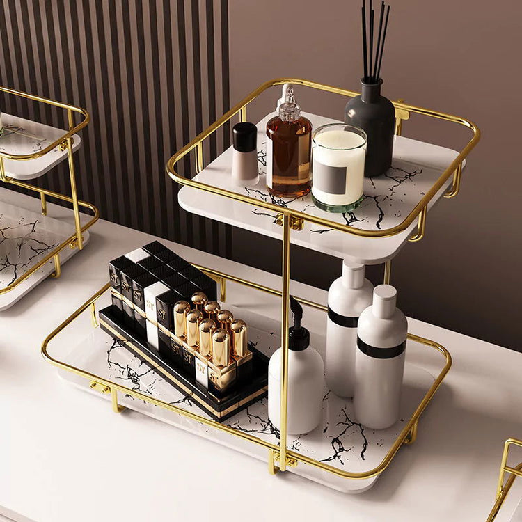 2 tier square cosmetic rack - Dukaanwali