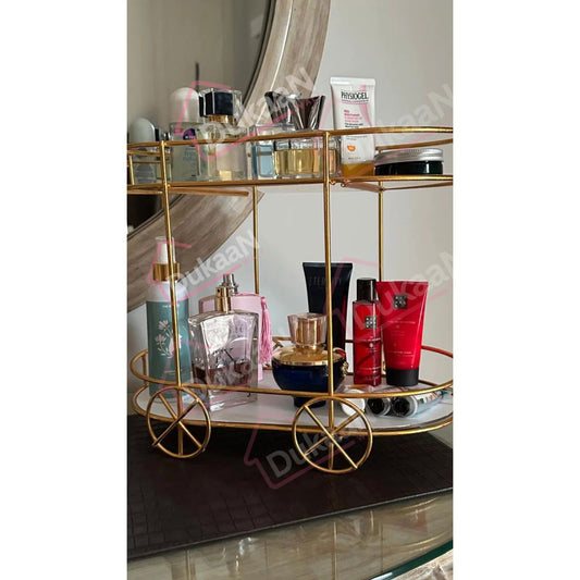 2tier trolly shape cake stand,Cosmatic Rack - Dukaanwali  - 
