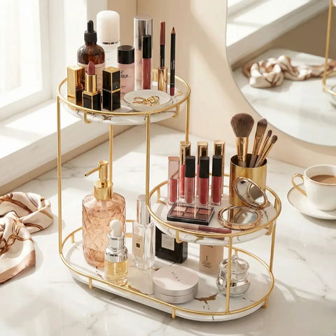 3-Layer Makeup Organizer | Keep Your Makeup Beautifully Organized
