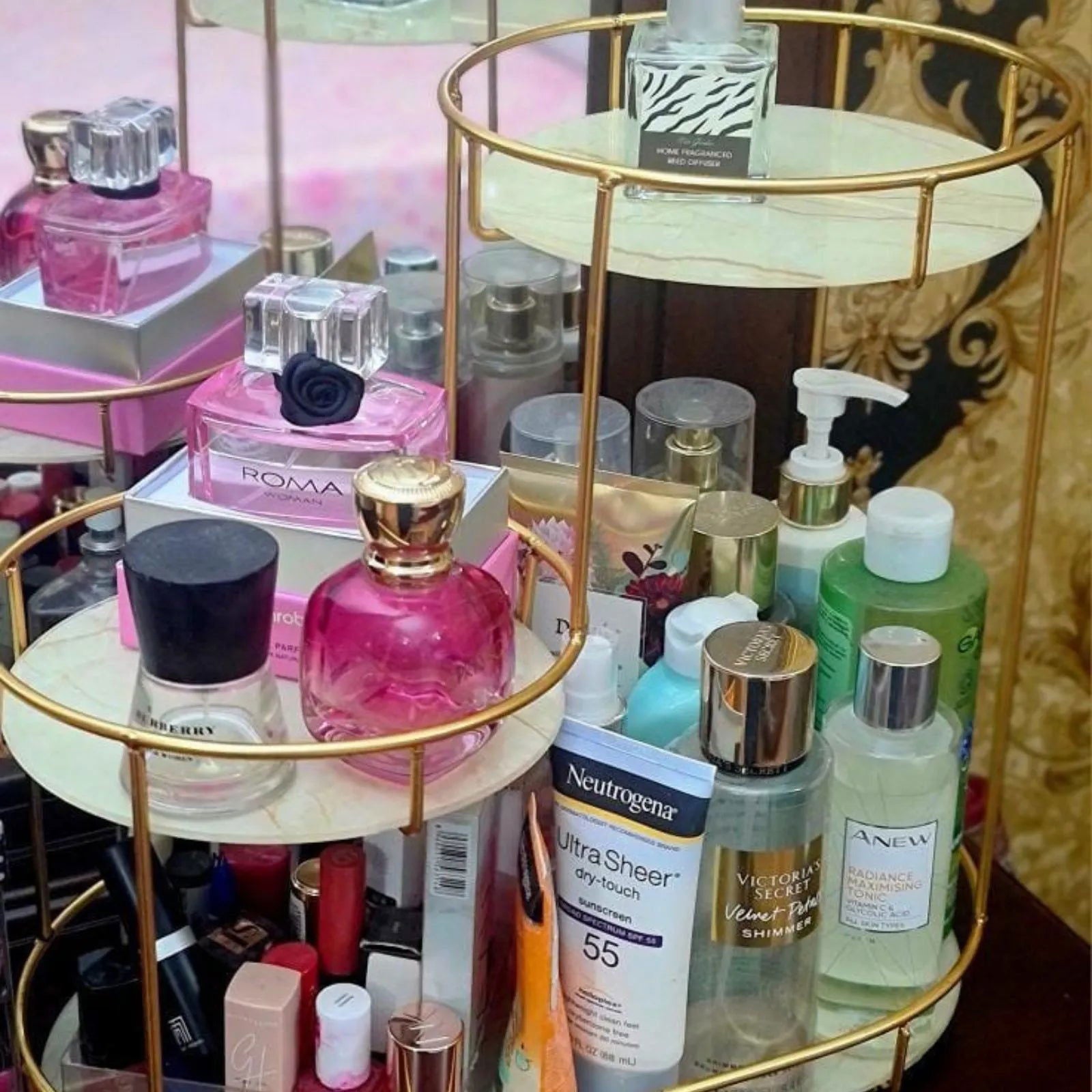 3 Layer Cosmetic, Perfumes And Bathroom Storage Rack - Dukaanwali  - 