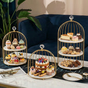 Decorative Birdcage Multi-Tier Rack – Makeup, Serving, and Storage Organizer