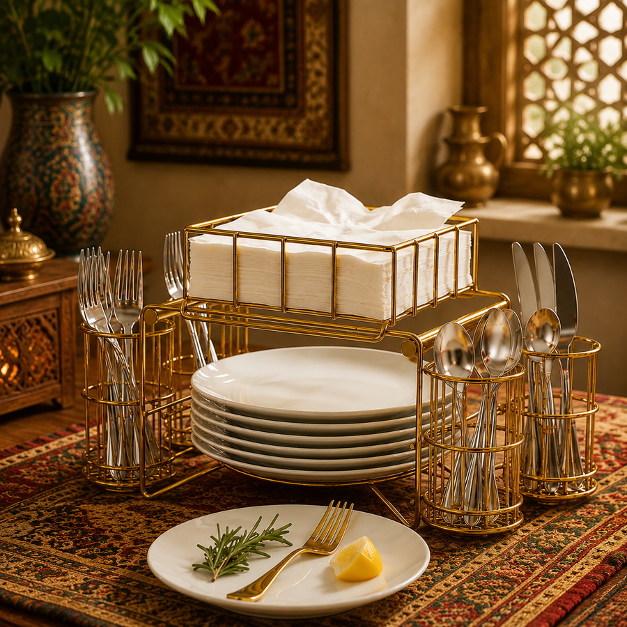 Countertop Plate & Cutlery Stand