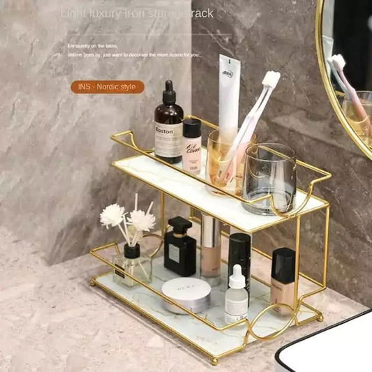 Curvy Design 2 Tier Shelf Organizer - Dukaanwali