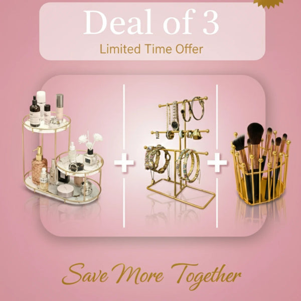 3-in-1 Makeup Organizer Combo