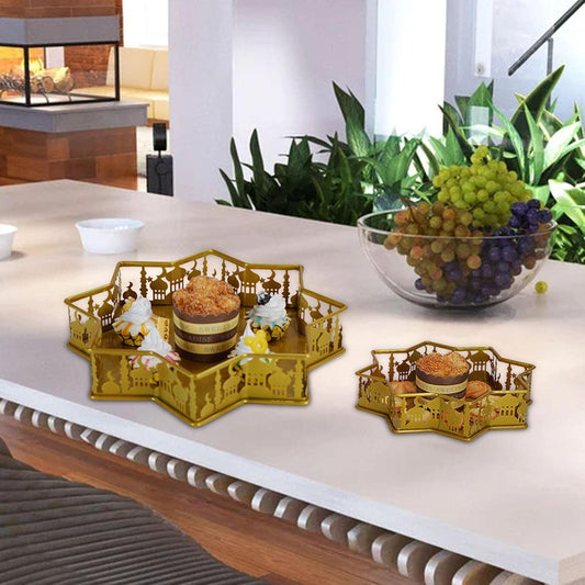 Eid Serving Tray Star Shaped Ramadan Tray - Dukaanwali