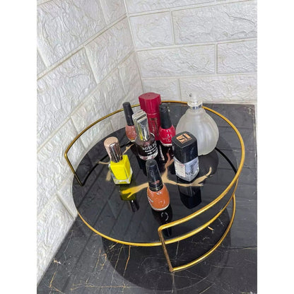 Elegant Iron Art Skincare & Makeup Storage Rack with Serving Tray - Dukaanwali  - 