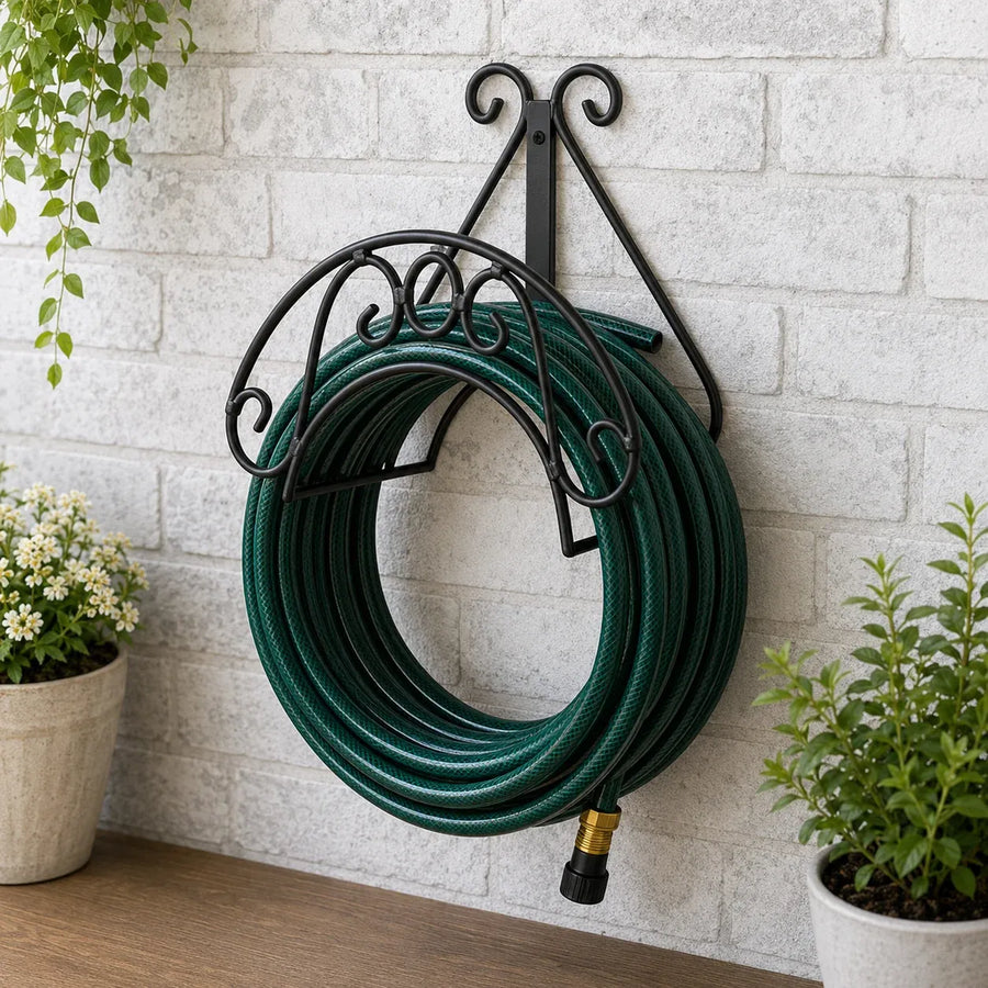 GardenEase Hose Holder – Decorative Garden Hose Organizer