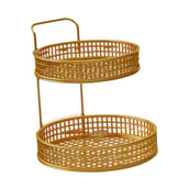 Golden Luxe 2-Tier Basket - Dukaanwali