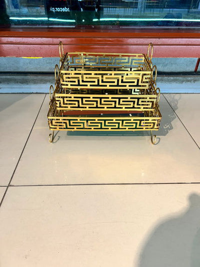 Majestic Gold Serving Platters - Dukaanwali