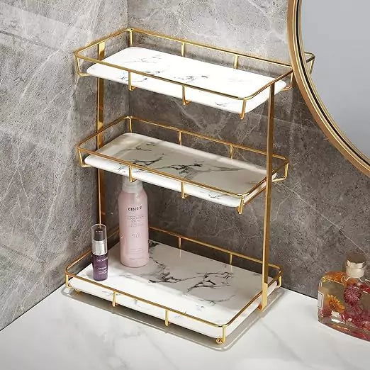 Makeup Organizer Cosmetics Storage 3 Tier Vanity Tray - Dukaanwali