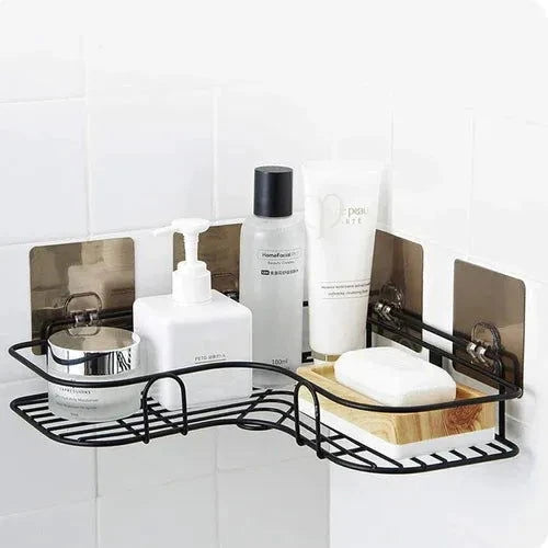 Metal Bathroom Corner Rack Storage Shelves - Dukaanwali
