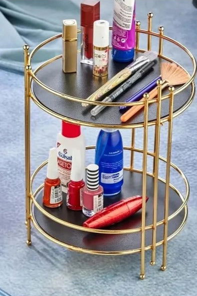 Multi-Purpose Organizer 2-Tier Serving Presentation Tray Treat Holder Gold - Dukaanwali