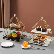 Multi-layered Iron Cake Stand Dessert Stand Refreshment Stand - Dukaanwali