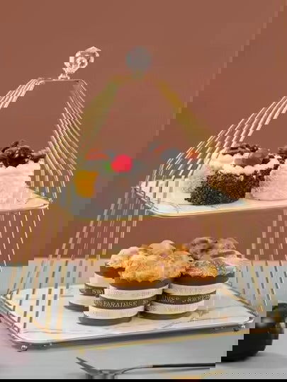 Multi-layered Iron Cake Stand Dessert Stand Refreshment Stand - Dukaanwali