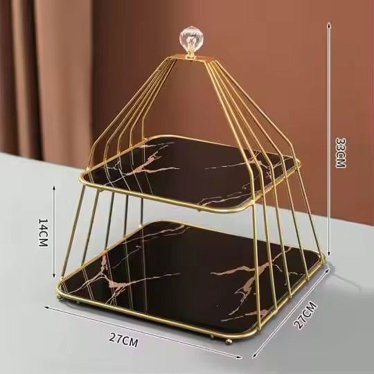 Multi-layered Iron Cake Stand Dessert Stand Refreshment Stand - Dukaanwali