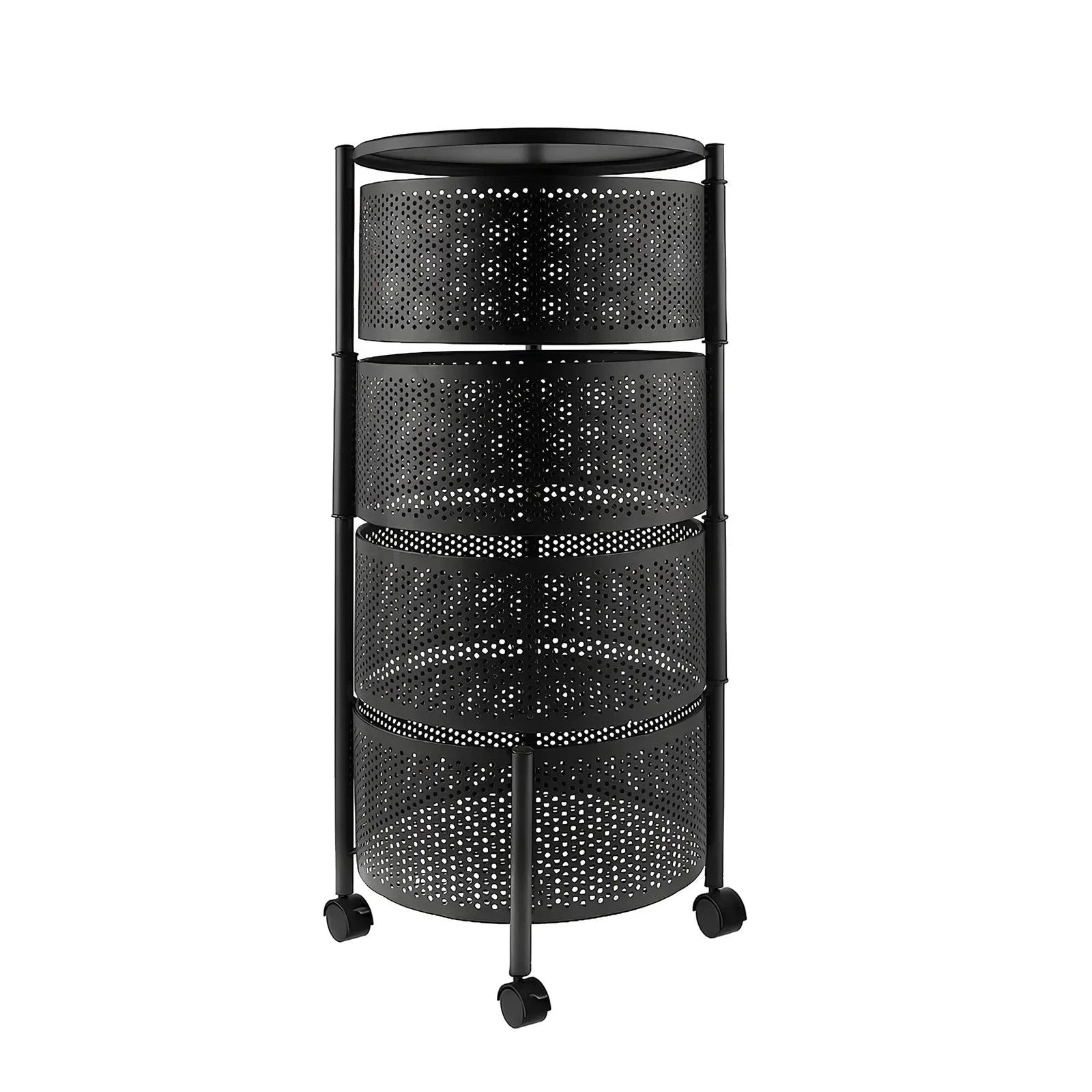 Premium Round Metal Trolley Dukaanwali - Dukaanwali