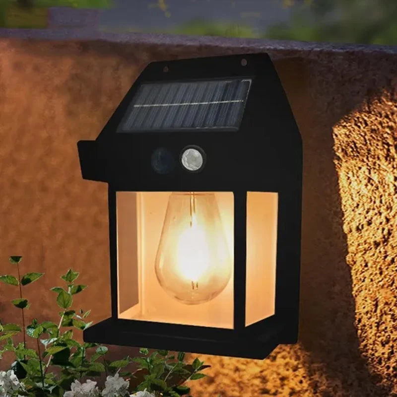 Solar Tungsten Filament Lamp Outdoor Waterproof Intelligent Induction Wall Lamp