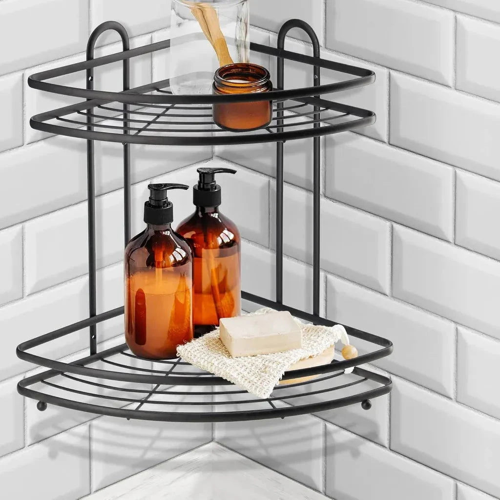 Steel Corner Shelf Bathroom Shower Basket Shower Shelf - Dukaanwali