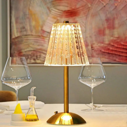 Cordless Lamp, Touch Dimmable Crystal Lamp