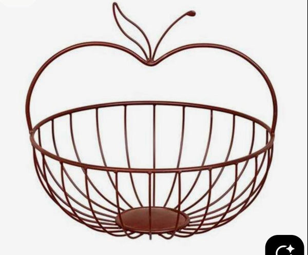 Apple Shaped Metal Fruit Basket Rack