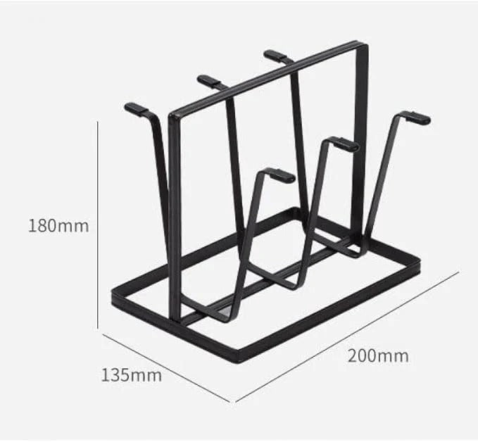 op view showing hanging space for mugs