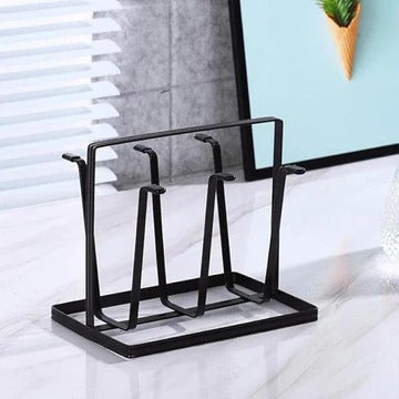 Stand holding coffee mugs on display