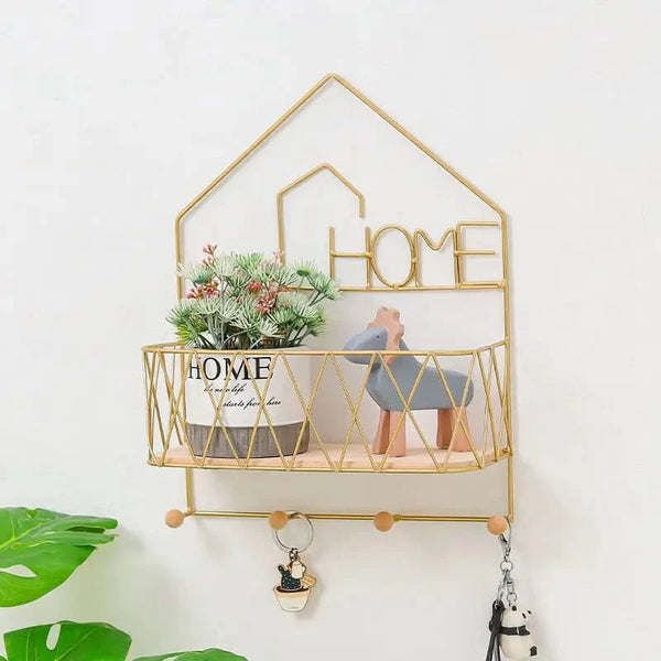 Shelf decorated w