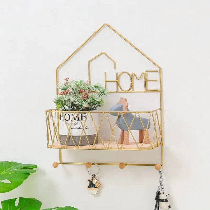 Shelf decorated w