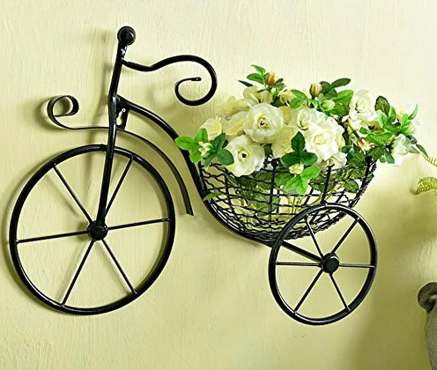 Cycle Wall Hanging Planter | Metal Wall Decor for Plants