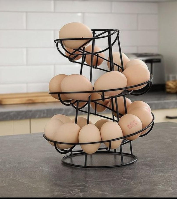 Spiral Egg Storage Rack |Metal Egg Holder