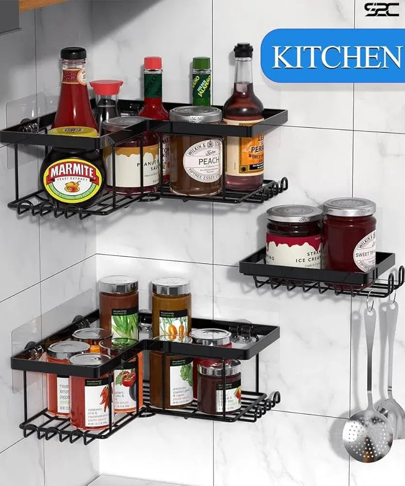Wall Mounted Corner Bathroom Shelf Organizer (3-in-1 Set)