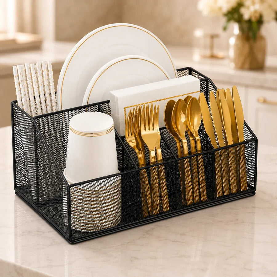 Multi-Compartment Kitchen & Cutlery Organizer