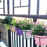 3 Pc Black Metal Hanging Plant Rack