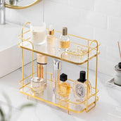 Cosmetics Storage Rack – Makeup Organizer with Metal Frame