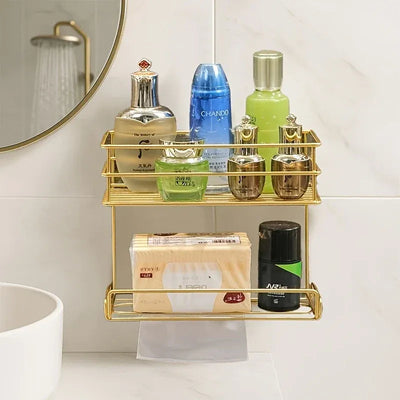 2-Tier Storage Rack with Tissue Slot